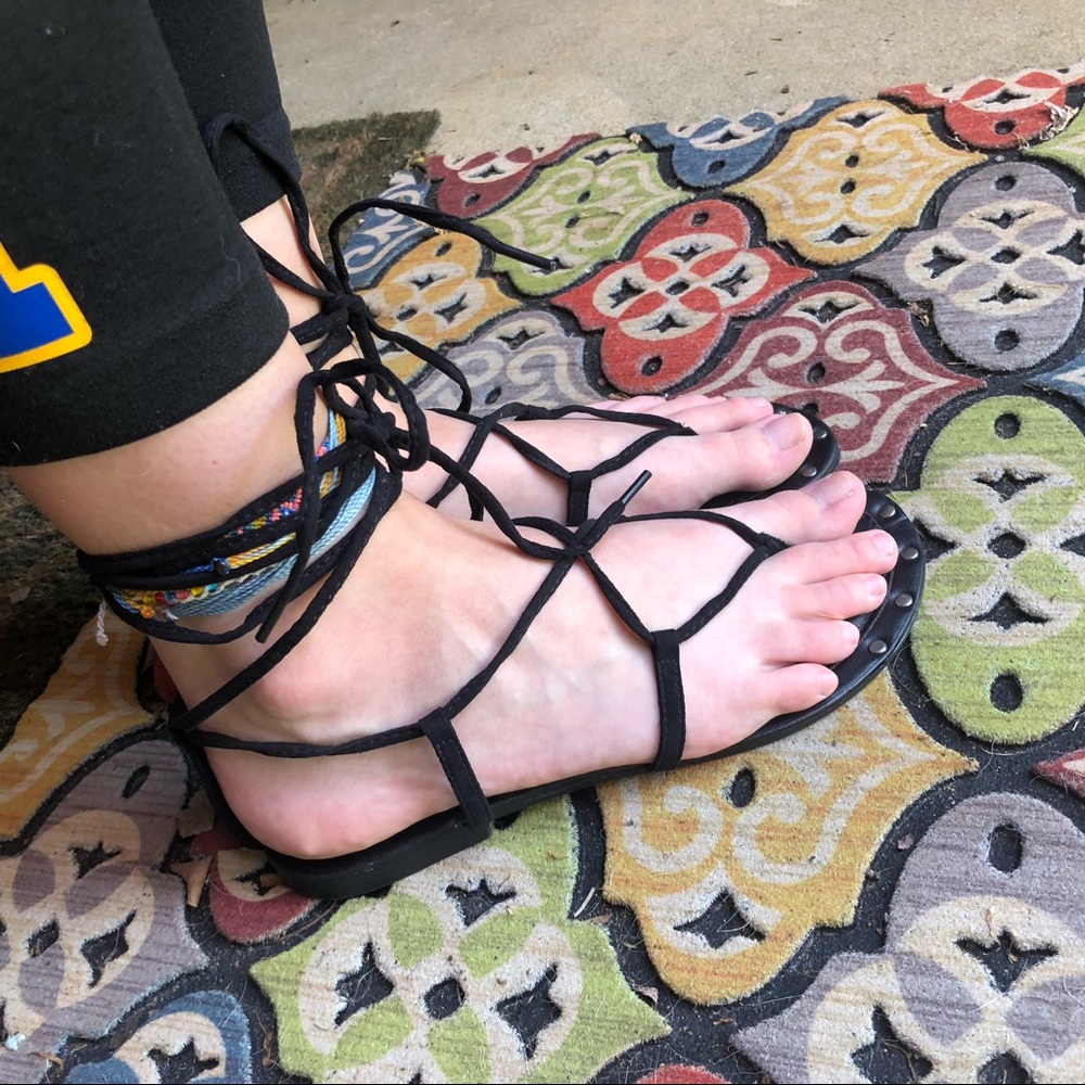 Madden Girl wrap-up gladiator sandals